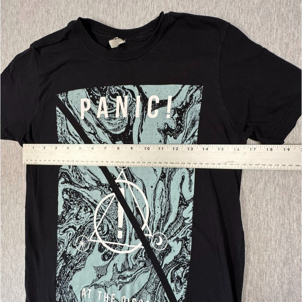 Panic At The Disco T Shirt XS Black Minimal Graphic Tee PATD Band Shirt - Picture 3 of 6